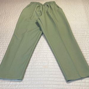 DONNKENNY WOMENS PANTS SIZE 18 green ELASTIC WAISTBAND PULL ON